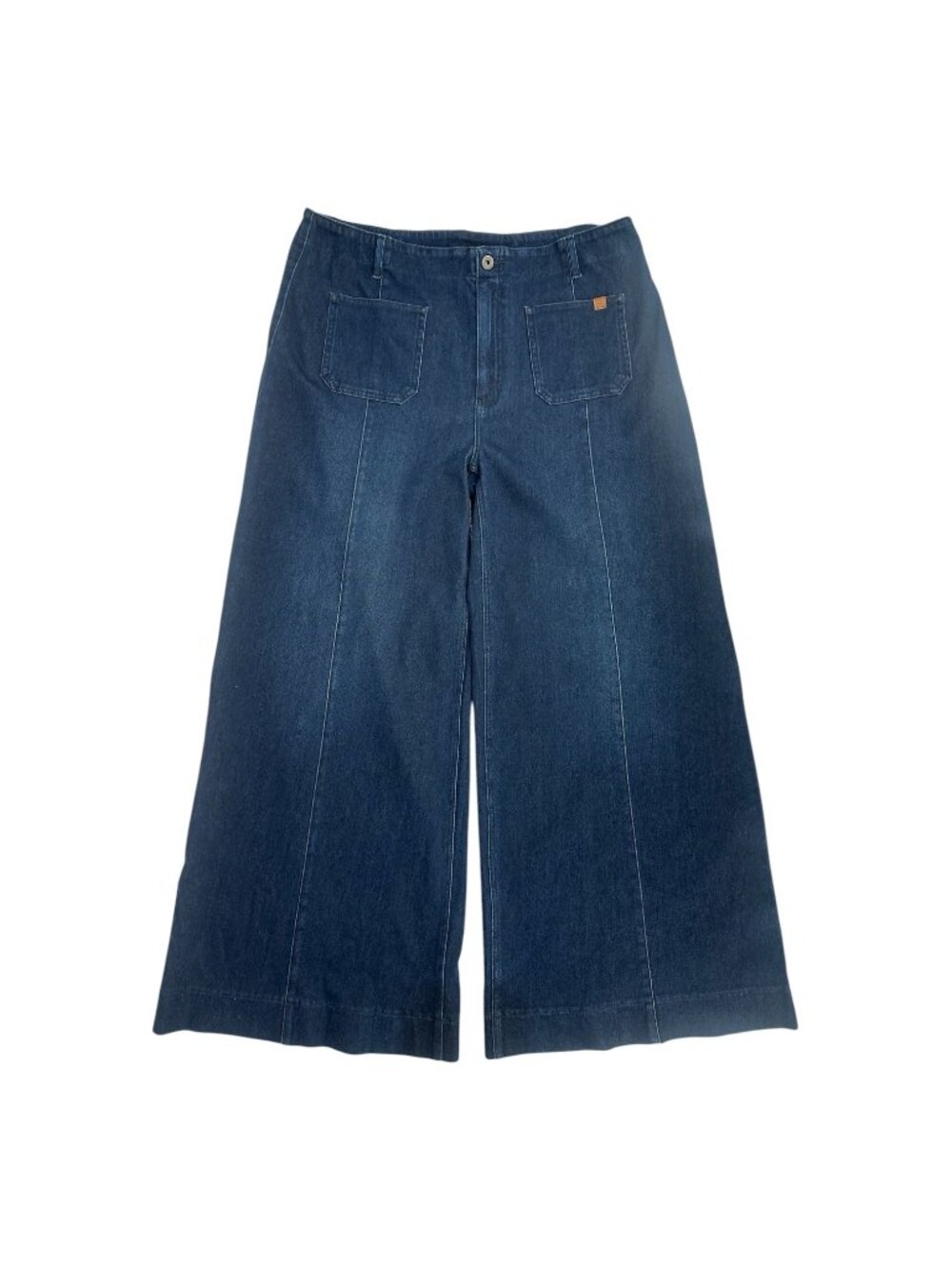 Halara Jeans Women's XL Dark Wash High Rise Wide Leg Palazzo Denim Trouser NWOT